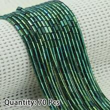 70pcs 5mm Colorful Crystal Tube Beads DIY Jewelry Making Accessories For Necklace, Bracelet, Pendant, Loose Beads - Crystal Tube - View 8
