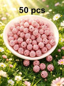 50/100pcs 10mm Shiny Disco Ball Beads - Reflective Multicolor Plastic Beads, Suitable For Jewelry Making, DIY Crafts, Necklace And Earring Accessories, Jewelry Making Beads, Earring Components, Handmade Beads - Multicolor - View 48