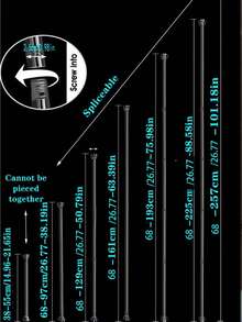 No-Drill Multi-Function Telescopic Rod, Adjustable Curtain Rod, Shower Curtain Rod, Wardrobe Hanging Rod, Support Rod, Home Installation-Free Adjustable Hanging Rod, Kitchen Storage Rod, Bathroom Towel Bar - A - View 23