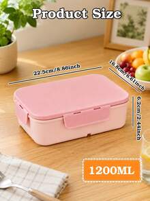 1pc Customized Name Bento Box 3-Compartment Lunch Box With Fork And Spoon Leak-Proof Back To School Children Teenager Student Birthday Gift - Multi-color Style 2 - View 6