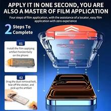 CASECOPS 1-Piece High Definition Tempered Glass Screen Protector, For IPhone 18 Pro Max/18 Pro/17 Pro Max/17 Pro/17 Air/17 E/17/16 Pro Max/16 Pro/16 E/16 Plus/16/15 Pro Max/15 Pro/15 Plus/15/14/13/12/11 Series, Full Coverage, Anti-Fingerprint, Anti-Scratch, With Automatic Mounting Tools And Automatic Alignment Tools, Suitable For Daily, Office And Home Use, High-Quality Cell Phone Accessories - 1 Piece - View 2