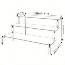 Transparent Acrylic Tiered Display Stand, Blind Box Figure Storage Rack, Desktop Organizer Multi-Layer Cosmetic Shelf - Multicolor - View 15