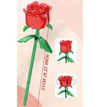 1018pcs DIY Red, Pink, Blue Building Block Roses, Assembled Building Block Flowers, Desktop Decoration Ornaments, Valentine's Day, The Best Gift For Girlfriends (Excluding Vases) - Multicolor - View 3