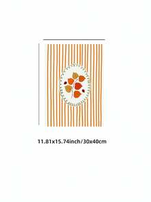1pc Frameless Fall Leaves Autumn Stripe Botanical Canvas Wall Art Poster Print, Rustic Farmhouse Cottagecore Seasonal Decor, Whimsical Thanksgiving Halloween Wall Hanging, Cozy Bedroom Living Room - Leaf - View 14