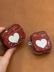 Red Star Hollow Heart Design Protective Case Compatible With Apple Pods 4, Pro 2nd Gen, Bluetooth Pods Pro 3 Earbuds - Red - View 11