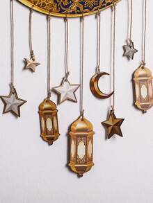 1pc/1set Printed Star Moon Lantern Arch Wall Hanging Decor Set With Hanging Rope, Lightweight Draping Ornament For Entryway, Fireplace, Bedroom, Cozy Seasonal Window, Door Frame, Wall Display, Gift - Style G - View 9