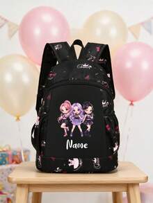 Custom Designed Sweet Cute Princess Style Backpack/Dance Bag, Decorated With Pattern, Zipper Closure, Adjustable Shoulder Strap, Durable And Long-Lasting, Perfect For Young Ballet Dancers Daily Use, School And Travel, Back To School, Gymnastics - Multicolor - View 40