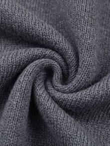 Women's Vertical Striped Argyle Jacquard Knit Vest, Round Neck Sleeveless Sweater Fall - Grey - View 6
