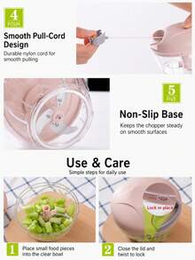1pc (900ml/500ml) Manual Meat Grinder, Garlic Press, Rotary Garlic Chopper, Suitable For Vegetables, Ginger, Fruits, Nuts, Spices, Professional Onion, Carrot And Garlic Slicer, Kitchen Gadget, Household Item, Cooking Utensil, Meat Crusher - Efficient Kitchen Helper, No Electricity Required, Suitable For Home Gift, Vegetable Onion Cutter, Kitchen Cooking Accessory - Multiple Styles and Colors - View 8