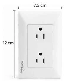 Paquete De 10 Contactos Duplex Con Placa Blanca Completos 2p - Tipo de Enchufe A USA (110-127V) - Ver 3