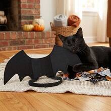 1pc Adjustable Bat Wings Pet Costume, Soft Polyester Material, Suitable For Cats And Small Dogs, Halloween Role Play And Dress Up Fun Choice - Multicolor - View 7