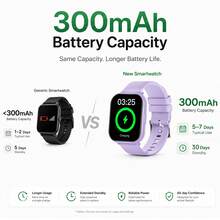SimsonPower 300mAh 男女童 1.83 吋 HD 觸控螢幕 300mAh 矽膠錶帶多功能智慧手錶，藍牙通話、運動模式、音樂控制、相機控制、鬧鐘，運動風手錶，聖誕節、新年與生日禮物 - 彩色 - 查看 3
