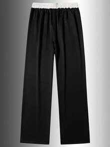 Women's Spring/Autumn Soft Comfortable Breathable Casual Street Style Running Fitness Straight Leg Sweatpants Joggers - Black - View 8