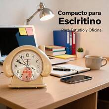 Unisex Practical Style For Bedroom And Office Desk Clock - Orange Color - View 3