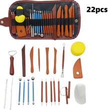 23/28/29/5Pcs Clay Carving Tools Set With Storage Case Stainless Steel Wood Handle Sturdy For Pottery Crafts DIY Artists Hobbyists Beginners - Multicolor - View 11