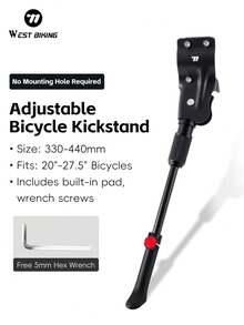WEST BIKING Upgraded Aluminum Alloy Bicycle Kickstand Sturdy And Durable Freely Adjustable Angle Bike Stand Built In Spring Strong Support Cycling Kickstand Suitable For MTB Road Bikes Bicycle Accessories - Multicolor - View 10