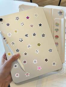 Y2K Star Vinyl Sticker Sheet, Aesthetic Leopard Zebra Print Colorful Mini Star Stickers, Cute Small Star Decals For Journal Planner Water Bottle Laptop Phone Case Scrapbook Decor - Y2K Star - View 4