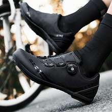 Novos Sapatos de Ciclismo de Entrada para Mulheres; Sapatos de Ciclismo Casuais; Sapatos de Bicicleta de Treinamento Profissional, Sapatos Esportivos de Ciclismo ao Ar Livre, Confortáveis e Duráveis, Antiderrapantes e Resistentes ao Desgaste, Adequados para Caminhada, Trekking; Sapatos Esportivos ao Ar Livre; Sapatos Esportivos de Fitness - Preto - Visão 3