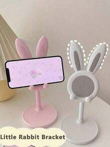 2pcs/1pc Cartoon Rabbit Adjustable Desk Phone/Tablet Stand, Extendable Desktop Holder For Home, Back To School, Bedroom, Living Room, Teacher's Day Gift, Halloween Christmas - New Model - View 9