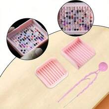 1/3/4/5pcs Beading Accessory Set, 2.6mm Bead Sorting Tray Set, Includes Bead Sorting Tray, Beading Pen, Beading Spoon, Tweezers, Beading Board, Alignment Tool, Convenient Spoon, Suitable For Beading Crafts, Pixel Art, DIY And Bead Management, Efficient Storage - Multicolor - View 6