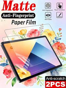 2pcs Matte Paper-Feel Screen Protector Film Anti-Glare Anti-Fingerprint Anti-Explosion Anti-Scratch Easy Application Compatible With IPad Air Pro 11 Inch/Compatible With Samsung Galaxy Tab S9 S8 S7 FE S10 FE A9 A11+ S11 11 Inch/Compatible With Xiaomi/Compatible With Huawei Matepad/Honor Office Drawing Writing Film Compatible With Capacitive Stylus Soft Film - Matte - View 26