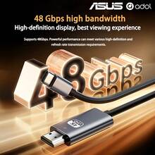 ASUS 2條裝 Type-C轉HDTV數據線,支援4K/60Hz和2K/144Hz,2.0米/78英寸投屏線,可用於視頻傳輸、屏幕擴展,可連接電腦、筆記本和電視,畫質高清,即插即用 - 查看 4