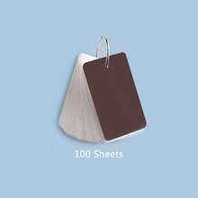 100 Sheets Solid Color Blank Flash Cards With Metal Binder Ring, Portable Word Notebook Blank Message Notepad For Student Learning Office Stationery - 100 Sheets - View 11