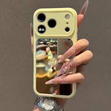 奢華電鍍鏡面相機保護手機殼，適用於 iPhone 17 Pro Max 17Pro 17 16 15 14 13 Pro Max 17Air 時尚保護後蓋 - 黃色 - 查看 3