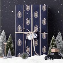 Elegant Nutcracker Christmas Wrapping Paper. Navy Blue Holiday Gift Wrap. Classic Nutcracker Seasonal Gift Wrap. Vintage Gift Wrap - 58*23in-1Roll - View 2