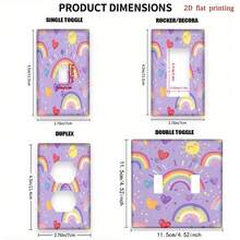 1pc [2D Flat Printing] Pastel Heart Design, Practical, Affordable, And Easy To Clean, Decorative Wall Plates Switches And Outlets, Various Locations - Duplex 11cm*7.5cm - View 4