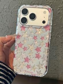 Y2K Stylish Shiny Blingbling Stars Asymmetrical Rhinestone Texture Hard Phone Case Compatible With Iphone 17 Pro Max 17 Pro 17 16 Pro Max 16 Pro 16 15 Pro Max 15 Pro Max 15 Pro 15 14 Pro Max 14 Pro 14 13 Pro Plus 15 13 Girly Style Shell Gift - Star - View 5