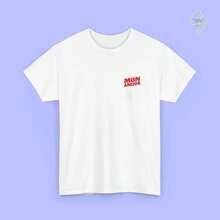 Large Size T Shirt Malle Party Shirt Mon Amour,French Text,Pattern Design,Round Neck,Romantic Gifts For A Bachelorette Party,Solid Color - 白色 - 查看 5