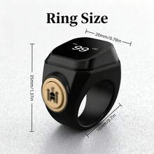 Zikr Ring Digital Prayer Counter Ring, Muslim Azan Alarm Clock, APP Support, Digital Counting, Prayer Reminder, Smart Ring Counter, Waterproof - View 12