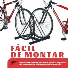 2 en 1 Soporte para Aparcar Bicicletas, Portabicicletas de Suelo, Portabicicletas de Exterior, Soporte de Almacenamiento para Bicicletas de Cochera para Interiores, Aparcamiento para Bicicletas - Multicolor - Ver 6