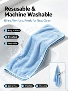 Floor Mop Replacement Cloth Cover - Reusable, Broom Cover, Polyester Fiber Cleaning Cloth, Suitable For Dry And Wet Floor Cleaning, Easy To Replace Mop Pad, Household Cleaning, Suitable For Kitchen, Bathroom Mop And Bucket Set,Mop,Home,Cleaning - A - View 9