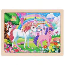 Children's Colorful Wooden Puzzle, Preschool Educational Toy, Cartoon Animals And Fantasy Theme, Develop Focus And Patience, Perfect Gift For Children's Day - Multicolor - View 13