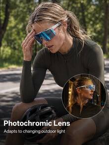 SCVCN KAPVOE Photochromic Cycling Glasses, Outdoor Sports Fashion Glasses, Mountain Bike/Road Bike Fashion Glasses, Fishing/Camping/Hiking Fashion Glasses, Fashion UV Protection Racing Driving Glasses, Golf/Hitting/Cycling Outdoor Sports Glasses - Multicolor - View 4