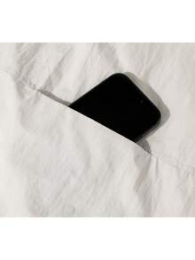 Casual Korean Style Short Windbreaker Jacket With Two-Way Zipper, College Vacation Daily Spring/Autumn - Apricot - View 5