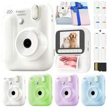 Portable Camera For Kids With 8X Magnification – 1080P HD Selfie Video Flash, Portable Mini Photo Printer With 4 Color Printing Paper Rolls, Fun Creative Gift For Holidays, Christmas, Halloween, Birthday Parties & Special Occasions - XX-multicolor - View 2