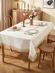 ABEST6522 Home&Living store 100% 聚酯纖維刺繡長方形正方形桌布 桌巾 家居裝飾 派對裝飾 婚禮系列 1件裝 - 彩色 - 查看 17