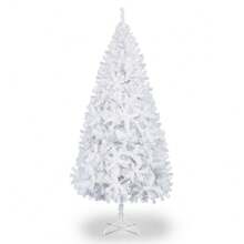 6FT Iron Leg White Christmas Tree With 400 Branches - As Pic - View 1