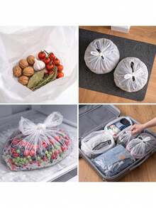 Disposable Plastic Shopping Bags 1200 Pcs 44 * 35 Cm On 10 Rolls, Transparent Carry Bags For Retail Stores Grocery Shops Home Organization And Everyday Packaging, Easy Tear Off Roll Design For Convenient Storage Packing And Daily Use - White - View 2
