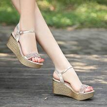 ISPORTE Women Wedges & Platform - 金色 - 查看 3