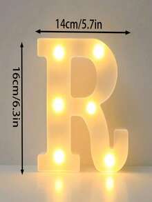 1件 16cm 字幕字母燈，發光字母，LED字母燈，LED發光字符，26個字母與10個數字，適用於派對求婚、生日、Quinceanera裝飾等多種場景 - 彩色 - 查看 48