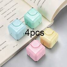 1/4PCS High-Quality Metal Rotating Magic Cube - Silent Mechanism, 3-In-1 Entertainment Design, Fully Enclosed Desktop Toy, Can Be Used For Fine Motor Skill Training, Concentration, And Relaxation. - Multicolor - View 11
