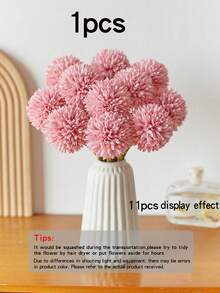8/16pcs Artificial Chrysanthemum, Dandelion, Hydrangea Bouquet, Suitable As Gift For Friends, Bride, Used For Wedding Decoration, Home, Office, Cafe, Party - Pink - View 11