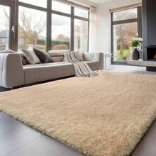 EDIMENS Matta vardagsrum 200x300, tvättbar matta beige, halkfri extra stor matta 160x230, fluffig modern vardagsrumsmatta, matta barnrum, grå mattor sovrum - Beige - Visa 14