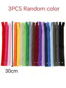 3pcs Nylon Zippers, Suitable For DIY Sewing Crafts, Can Be Used For Making Or Repairing Clothes, Bags, Pet Clothes, Storage Bags, Bracelets, Etc. (Random Color) - Multicolor - View 11