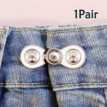 1Pair/2/3Pairs No-Sew Waist Buckle, Adjustable Detachable Button For Jeans, Pants, Skirts, Waist Size Reducer, No-Drill Waist Adjustment Tool - Multicolor - View 21