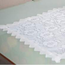 Caminho de Mesa em Renda Trilho de Mesa Decoração Cozinha  1,50x0,50 cm JCM - Branco - Visão 4